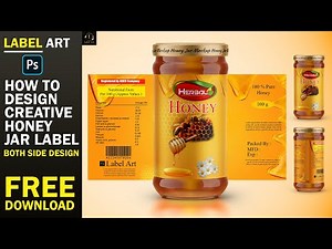product label design in Photoshop I Honey Jar Label Design in Photoshop | Photoshop Tutorial