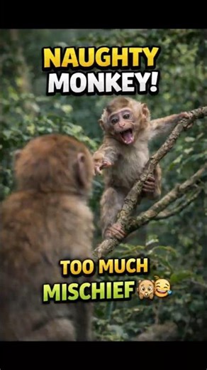 Naughty Baby Monkey Teasing Everyone 😂🐒