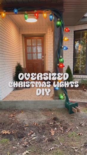 Turning Walmart’s oversized Christmas lights into the ultimate DIY moment 🎄✨ I used pipe insulation to make the “wire” look just as oversized as the bulbs—and it completely transformed the vibe. So fun, budget-friendly, and perfect for holiday decorating! Comment LIGHTS and I will send you a link to these from Walmart since they are back in stock! #ChristmasDIY #WalmartFinds #HolidayDecor #ChristmasDecorIdeas #BudgetFriendlyDIY #cozychristmas | hannah.is.home