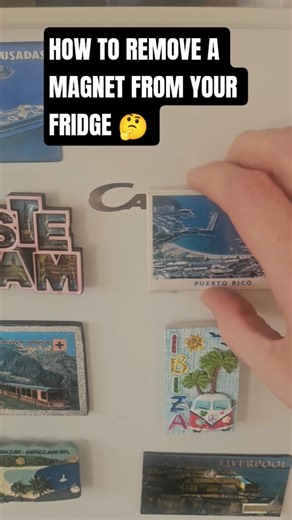 HOW TO REMOVE A MAGNET FROM YOUR FRIDGE .