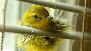 Closeup of a marmot poking its head out of a partially covered burrow its sharp front teeth visible as it nibbles on a small plant