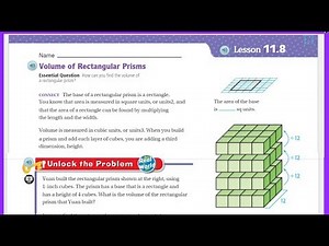 Go Math 5th Grade Lesson 11.8 Volume of Rectangular Prisms
