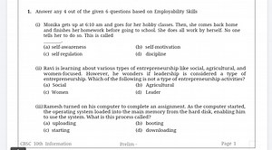 Answer any 4 out of the given 6 questions based on Employabilit... | Filo