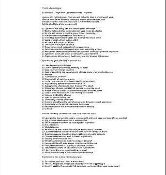 Slashdot - The "Why your anti-spam idea won’t work" Checklist