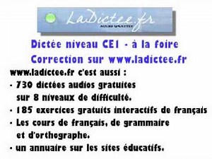 www.ladictee.fr, dictée de français CE1 dictee_ce1_à_la_foire