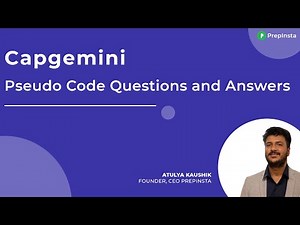 Capgemini Pseudo Code Questions and Answers
