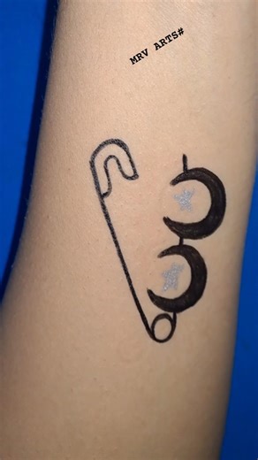 Safety Pin use DIY TATTOO 👌❤️🧷 #tattoo #shorts #viral #2t26 #trend #amazing #art