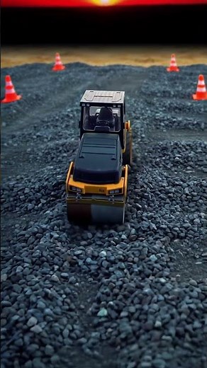 Road Roller at Work – Transforming the Construction Site into a Smooth Road!