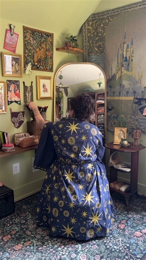 𝔏𝔞𝔡𝔶 𝔈𝔭𝔦 on Instagram: "✨wizard robes and pants now available✨ Pre-order open until Nov 30th! Come in three colors. Sold separately or as a discounted bundle! I hadn’t realized until I started looking for audios that I accidentally made an outfit to match one of my viral videos 😂 I’ve been working on decorating my spaces and feel like I’m finally getting somewhere! They’re still “under construction” and nothing feels quite finalized, but it’s better than everything being in boxes. Finall