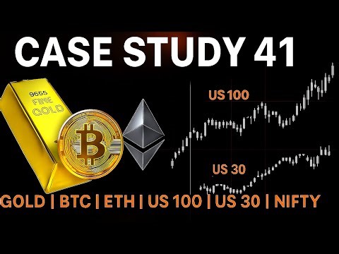 Case Study 41 | ICT SMC | Gold, BTC, ETH, US100, US30, Nifty Analysis
