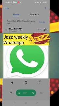 jazz Whatsapp weekly package