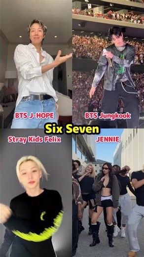 BTS J-HOPE & JUNGKOOK / JENNIE / STRAY KIDS FELIX / 67 Six Seven Dance Who ate the trend