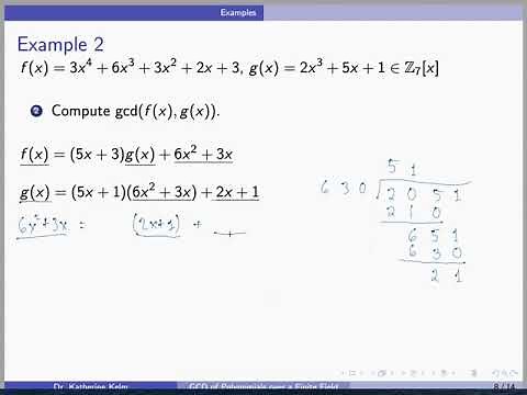 GCD of Two Polynomials over a Finite Field