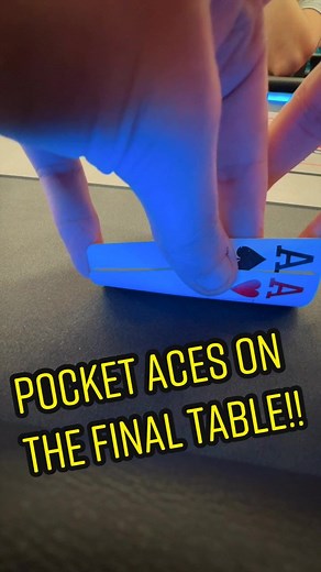Pocket aces on the FINAL TABLE!! #poker #pokertok #pokertiktok #pokerplayer