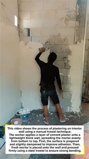 Fast Wall Plastering Technique! Smooth Finish Pro Method #construction #drywall #plaster