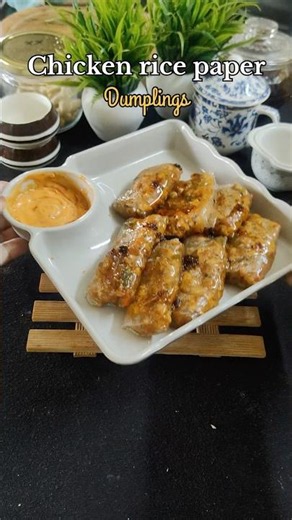 Crispy rice paper dumplings recipe- monsoon snack #ricepaperdumplings #momos #viral #trendingshorts