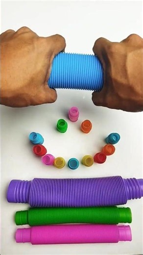 Relaxing voicing of POP Tube | diy #asmr #satisfying #poptubesound #creative #shorts #popit