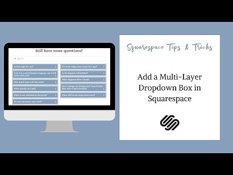 Add a Multi-Layer Dropdown Box in Squarespace (UPDATE AVAILABLE)
