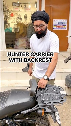 Carrier with Backrest for Hunter 350 🔥 | Best Touring Upgrade for Royal Enfield Hunter 350
