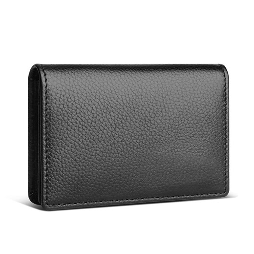 High Quality Cowhide Business Card Holder Simplicity Real Leather Nametag Cards Cases Slim Thin Credit Card Bag with ID Window Black | Lazada PH