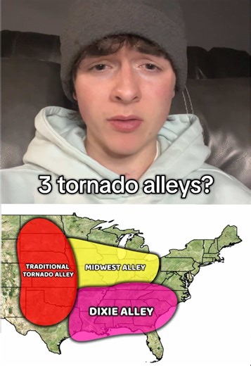 Did you know there are actually 3 tornado alleys? So what are they? #weather #storm #tornado #tornadoalley #fyp