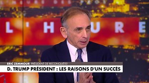 «La victoire de Donald Trump est un événement historique», salue Eric Zemmour