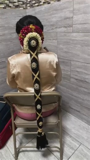 Bridal hairstyle for muhurtham marriage #bridallook #bridelmakup #hairstyle