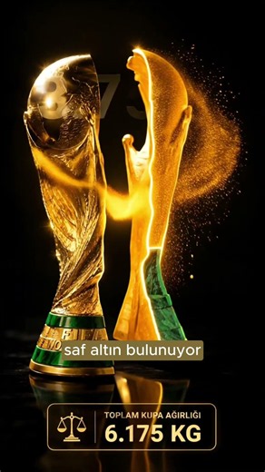 Dünya Kupası kupasının içinde ne kadar altın olduğunu hiç merak ettiniz mi? 🏆✨