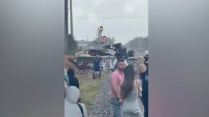 Train company releases footage of high-speed crash on Florida tracks