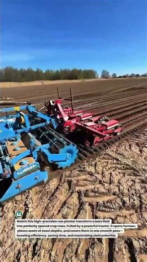 Precision Row Planting Machine in Action 🚜🌱 #FarmingTech #PrecisionAg #SmartFarming