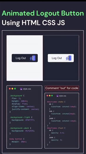 AI•CodeLab on Instagram: "Animated Logout Button Using CSS, HTMl...DM for Source Code Follow @aicodelab_ Follow @aicodelab_ Follow @aicodelab_ #logoutcode#pythonprojects #htmlproject #coderslife #css"
