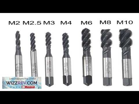 Uxcell HSS Spiral Flute Screw Threading Taps Drill Set Tools Metric M2