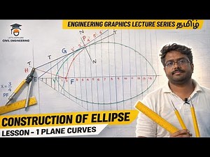 Construction of Ellipse in Tamil | Engineering Graphics Lecture Series #engineeringgraphics #egtamil