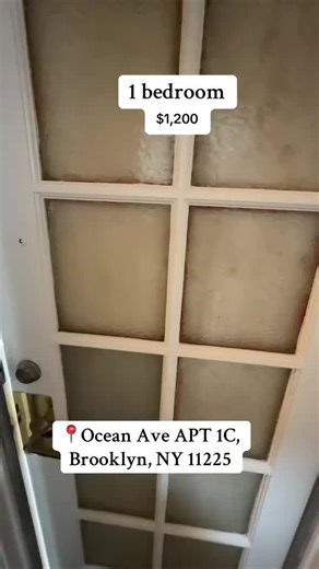 RENT STABILIZE 1 BEDROOM APARTMENT Location 📍: Ocean Ave APT 1C, Brooklyn, NY 11225 $1,200/mo Note: Showings are scheduled only after the application form is completed and the fee is paid. The fee is fully refundable if you don't get the apartment or choose not go proceed. Watch the video for a virtual tour! Apartments available! For more info The Email: for more info and faster respons nycrealtortamaraabir@gmail.com #affordable #luxury #tiktok #viralvideo #fyp