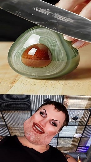 116K views · 711 reactions | Glass AVOCADO ASMR Cutting | LOL | Facebook