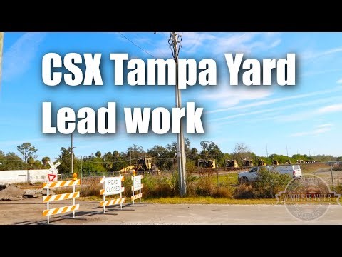CSX Tampa Yard Lead track work and Dade City Trains