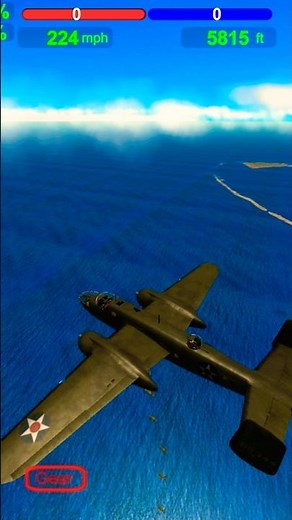 Bombing run on Japanese carrier, B-25 Mitchell (Gunship Sequel WW2)