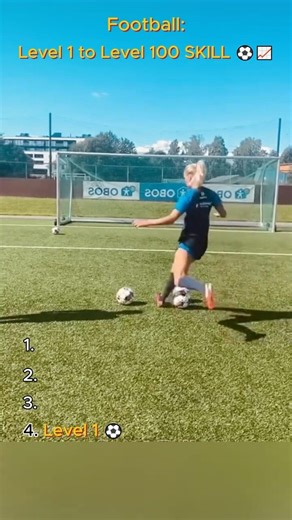 Football: Level 1 to Level 100 SKILL ⚽📈 #FootballFails #Headshot #SportsGoneWron #footballskill