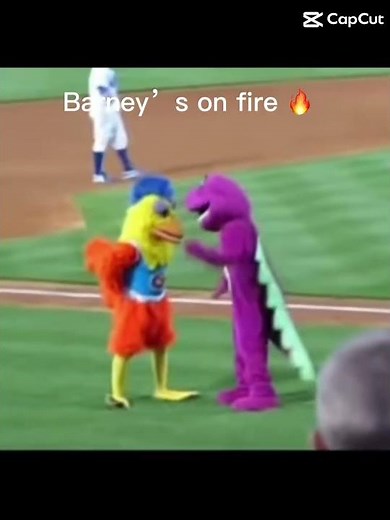 Barney’s on fire