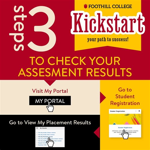 Step up your game! Follow these 3 easy steps to see your assessment results 🔥📚#goowls #iamfoothill | Foothill College