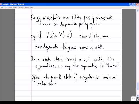 Quantum Theory, Lecture 13: Symmetries. Groups & Representations. Parity. Identical Particles.