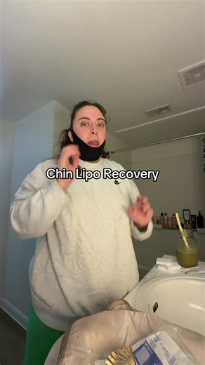 #chinliporecovery #chinlipo #vlog | chin lip before and after