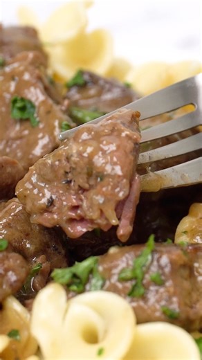 Beef and Noodles – fall-apart tender beef, rich savory sauce, and thick egg noodles. Recipe link in comments 👇 | JoCooks