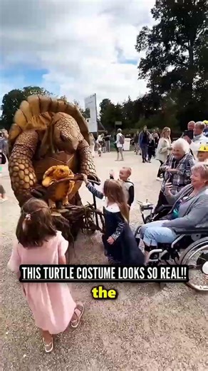 This turtle costume looks so real