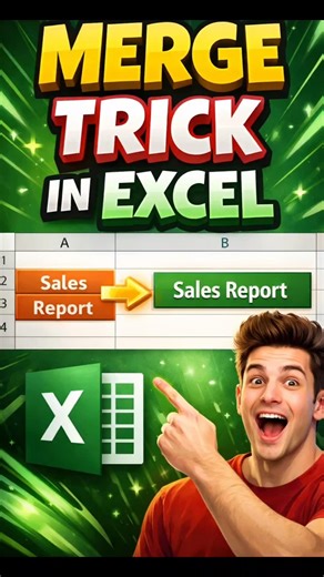 Hidden Excel Merge Trick You Should Know! ⚡ Excel Tips & Tricks #excel