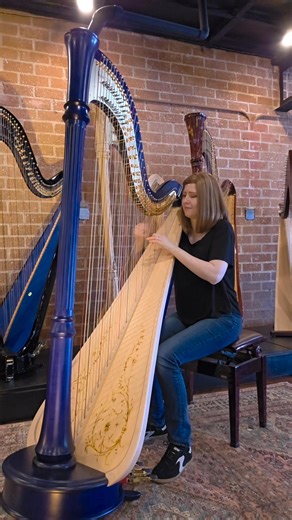 Pretty arpeggios 🥰 Played on this beautiful BLUE Lyon & Healy 85CG (it's my harp's model, but blue!). So jealous of whoever gets to own this harp, it has a stunning, even sound 😍 Found at Harp Center Los Angeles #harp #lyonandhealy #arpeggios #losangeles | Kristan Toczko