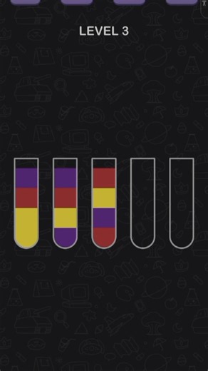 LEVEL-3👍WATER 💧 SORT PUZZLE GAME #games #trending #shorts