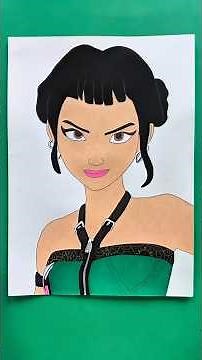 Dibujando a Zoey de Las guerreras k-pop💚✨🎨#kpopdemonhunters #dibujos