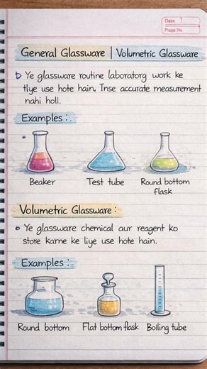 🧪 LAB GLASSWARE👉 Easy Explanation notes 👉 BMLT Students#viral #viralshorts