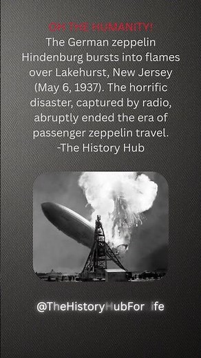 Disaster History: Hindenburg Disaster: Oh The Humanity! #usa #history